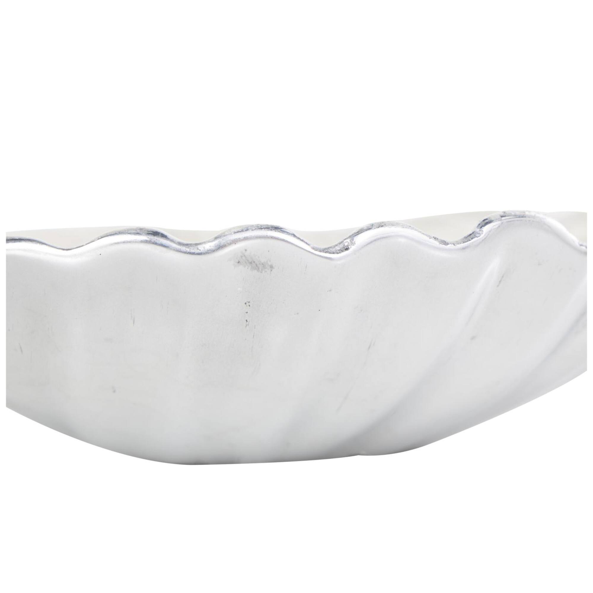 White Shell Metal Bowl Set
